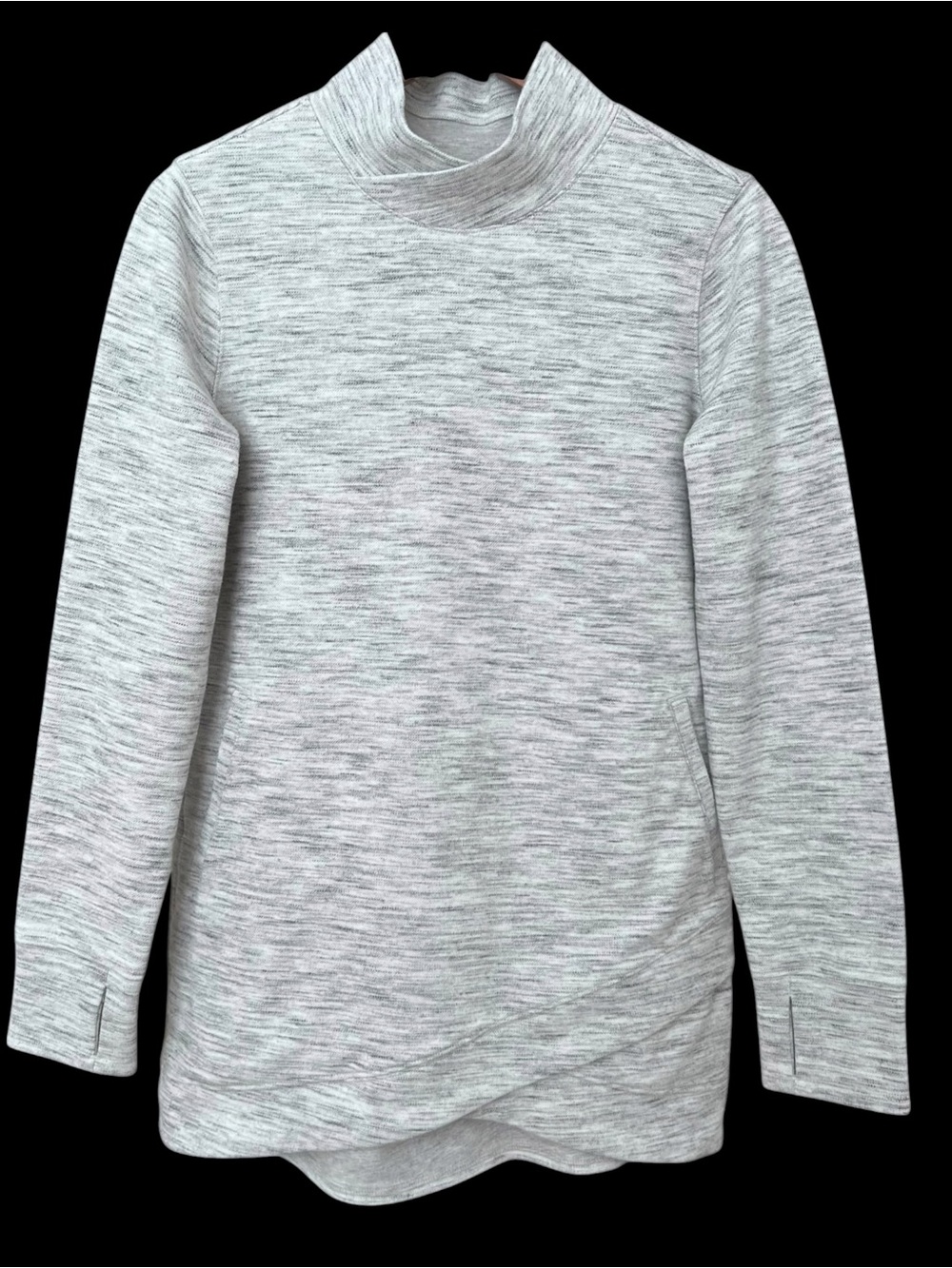 Duluth Trading Double Knit Cotton Pullover Tunic Grey Heather Size Small